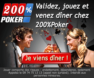Diner offert par 200% Poker