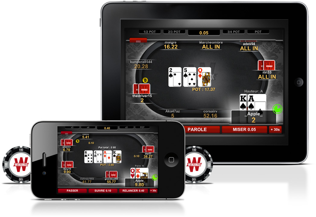 Winamax sur iPhone, iPad et Android