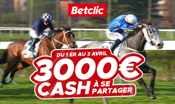 3000 € en cash à remporter du 1er au 3 avril sur Betclic !