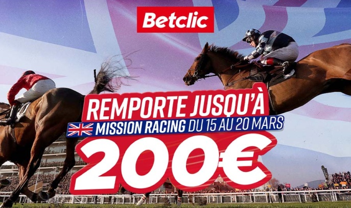 Betclic: Gagnez jusqu'à 200 € de bonus avec la Mission Racing
