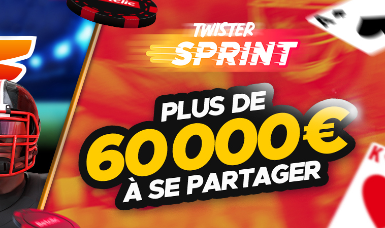 60 000 € à se partager avec le nouveau "Twister Sprint" de Betclic !