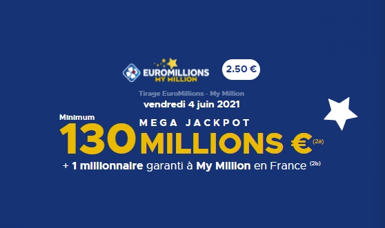 EuroMillions : Méga jackpot de 130 millions d’euros ce vendredi 