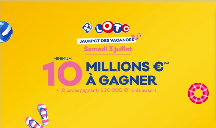 FDJ : 10 millions d'euros à gagner avec le "Jackpot Loto des Vacances" !