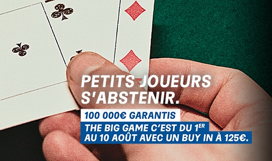 "The Big Game" revient cet été sur PMU Poker !