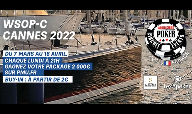 Qualifiez-vous pour le WSOP-C Cannes 2022 sur PMU Poker