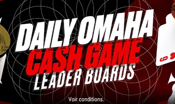 Pokerstars: 17 500 € à gagner avec les Daily Omaha Cash Game Leader Boards !