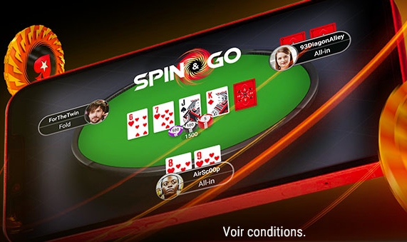 Obtenez 50 € de tickets Spin & Go en déposant au moins 10 € sur PokerStars !