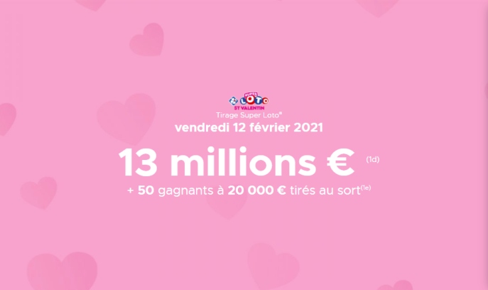 Super Loto de la Saint-Valentin : 13 millions d’euros mis en jeu 