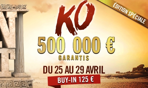 Winamax: 500 000 euros à se partager avec le "Main Event KO : 500 000 € garantis"