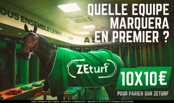 ZEturf remplace ZEbet sur les maillots de l’AS Saint-Etienne le temps d’un match