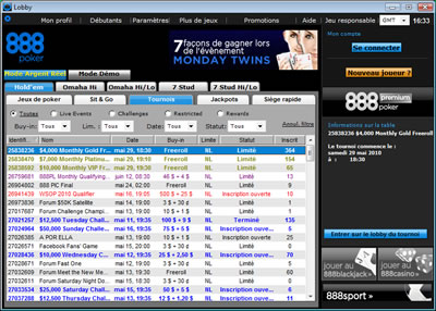 Logiciel 888 Poker