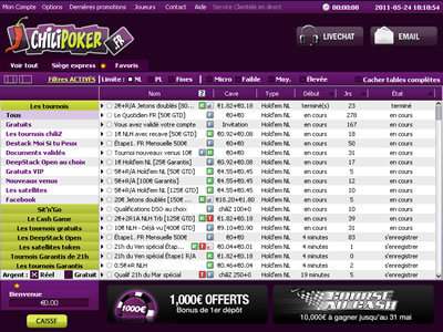Logiciel ChiliPoker