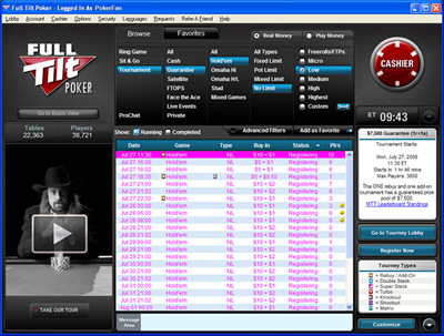 Logiciel Full Tilt Poker