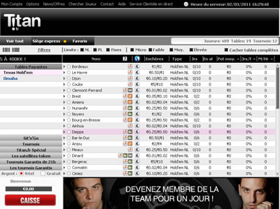 Logiciel Titan Poker